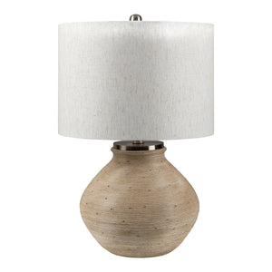   Modern European furniture -  Rounded Cement Linen Table Lamp - www.oroa.com | Oroa.com