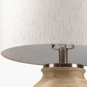   Modern European furniture -  Rounded Cement Linen Table Lamp - www.oroa.com | Oroa.com