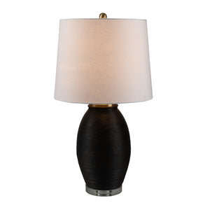   Modern European furniture -  Cement Base Linen Table Lamp - www.oroa.com | Oroa.com