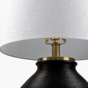   Modern European furniture -  Rounded Cement Linen Table Lamp - www.oroa.com | Oroa.com