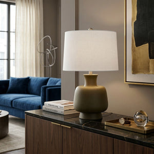   Modern European furniture - Painted Base Linen Table Lamp - www.oroa.com | Oroa.com