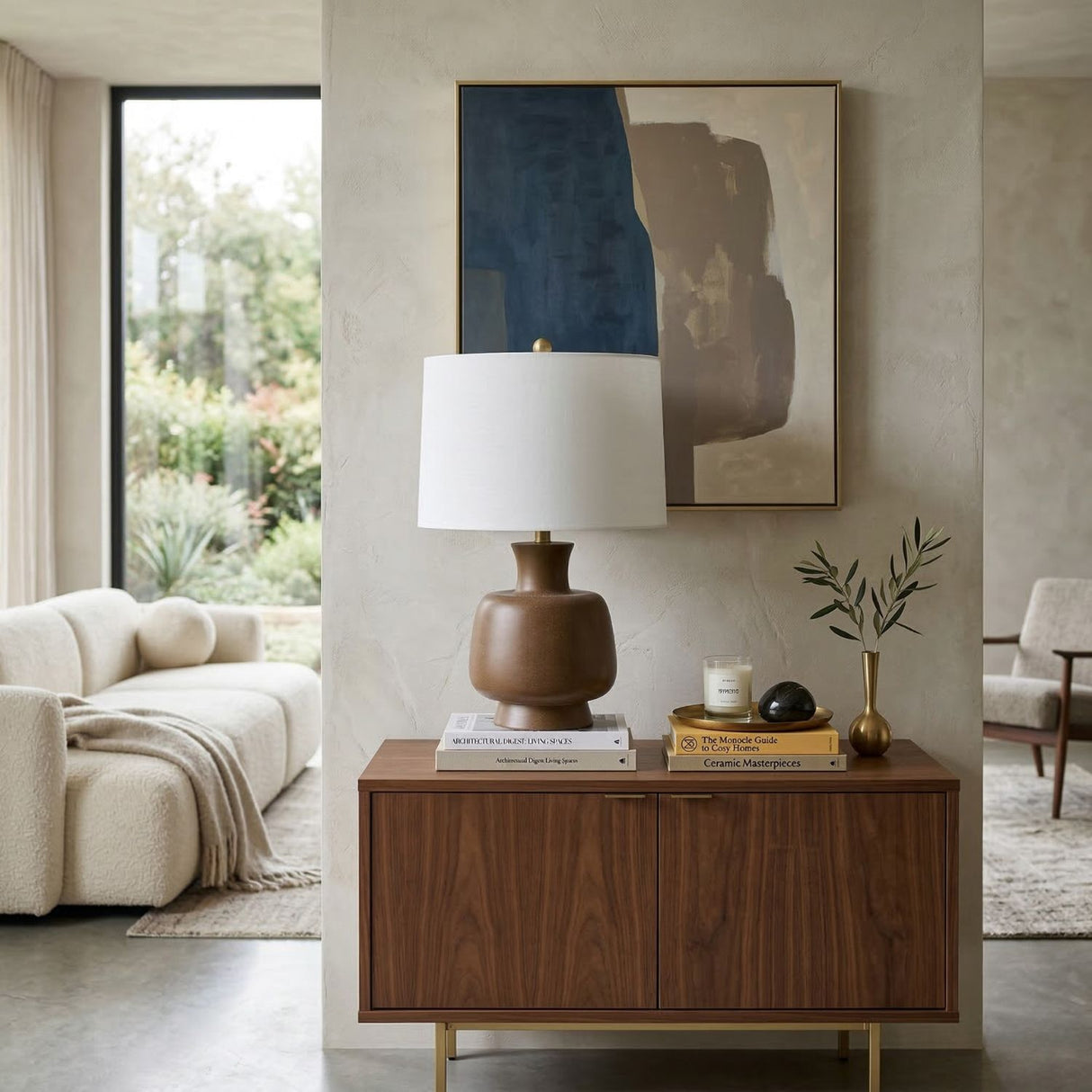   Modern European furniture - Painted Base Linen Table Lamp - www.oroa.com | Oroa.com