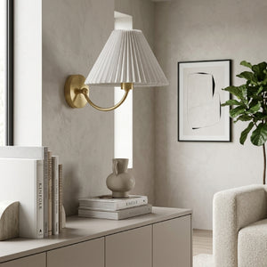   Modern European furniture - Pleated White Linen Wall Lamp - www.oroa.com | Oroa.com
