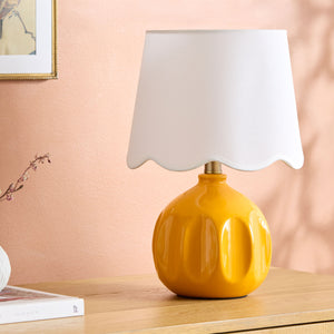   Modern European furniture - Wavy Linen Accent Table Lamp - www.oroa.com | Oroa.com