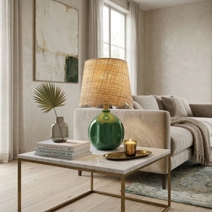   Modern European furniture - Wavy Rattan Accent Table Lamp - www.oroa.com | Oroa.com