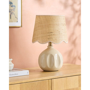   Modern European furniture - Wavy Rattan Accent Table Lamp - www.oroa.com | Oroa.com