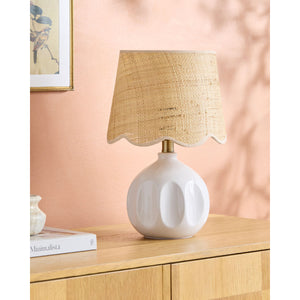   Modern European furniture - Wavy Rattan Accent Table Lamp - www.oroa.com | Oroa.com