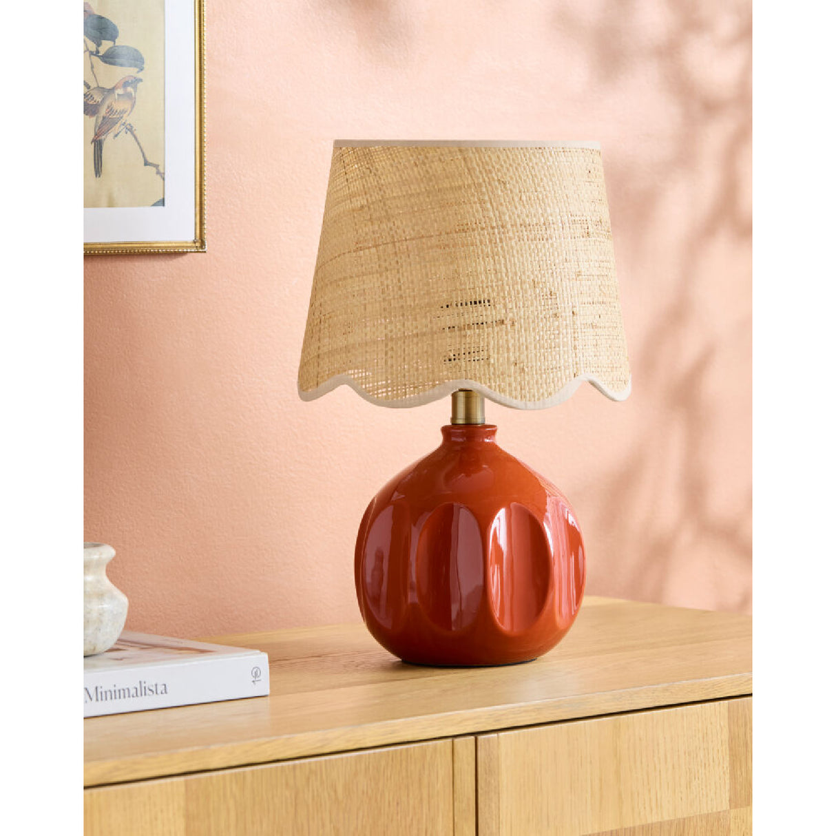   Modern European furniture - Wavy Rattan Accent Table Lamp - www.oroa.com | Oroa.com
