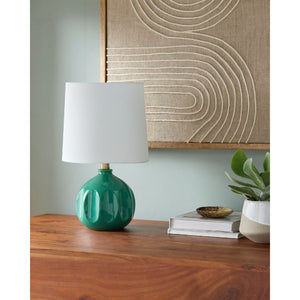   Modern European furniture - Linen Carved Ceramic Table Lamp - www.oroa.com | Oroa.com