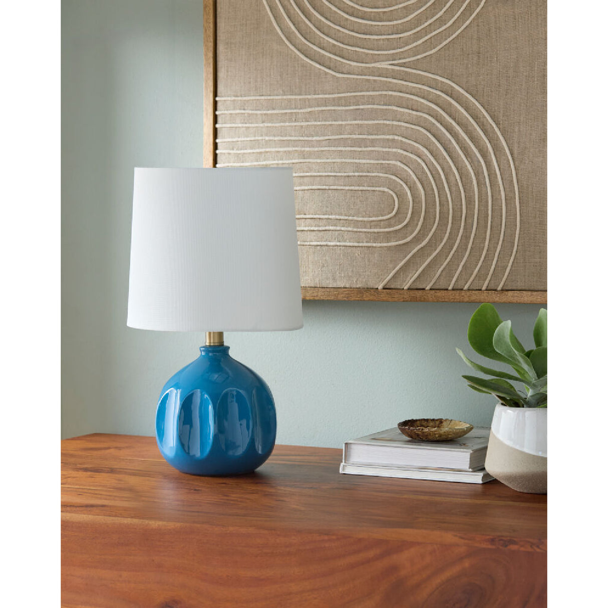   Modern European furniture - Linen Carved Ceramic Table Lamp - www.oroa.com | Oroa.com
