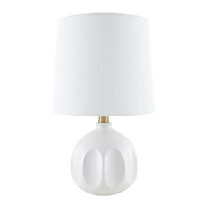   Modern European furniture - Linen Carved Ceramic Table Lamp - www.oroa.com | Oroa.com