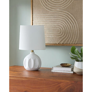   Modern European furniture - Linen Carved Ceramic Table Lamp - www.oroa.com | Oroa.com