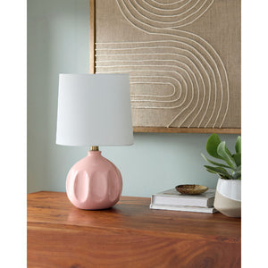   Modern European furniture - Linen Carved Ceramic Table Lamp - www.oroa.com | Oroa.com