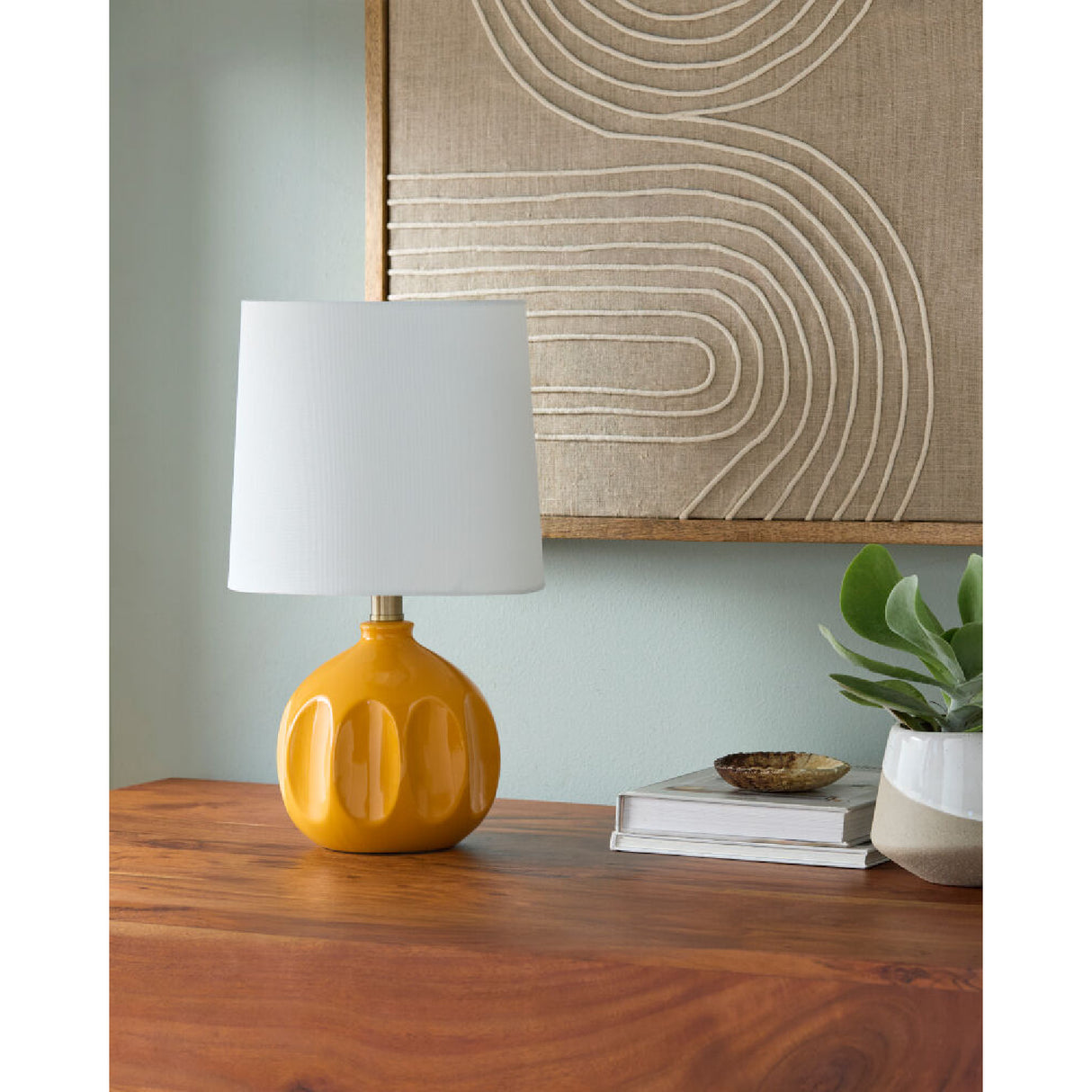   Modern European furniture - Linen Carved Ceramic Table Lamp - www.oroa.com | Oroa.com