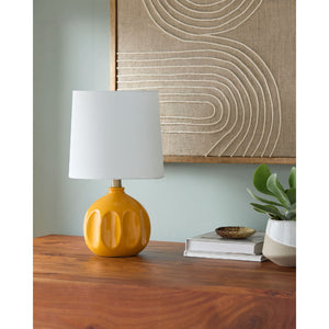   Modern European furniture - Linen Carved Ceramic Table Lamp - www.oroa.com | Oroa.com