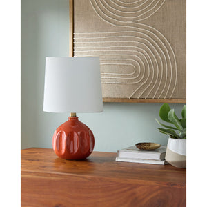   Modern European furniture - Linen Carved Ceramic Table Lamp - www.oroa.com | Oroa.com