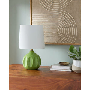   Modern European furniture - Linen Carved Ceramic Table Lamp - www.oroa.com | Oroa.com