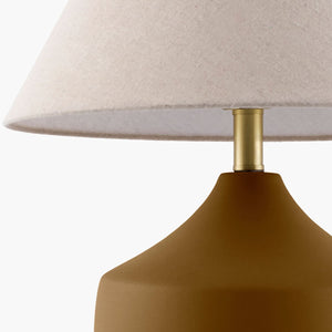   Modern European furniture - Ceramic Beige Linen Table Lamp - www.oroa.com | Oroa.com