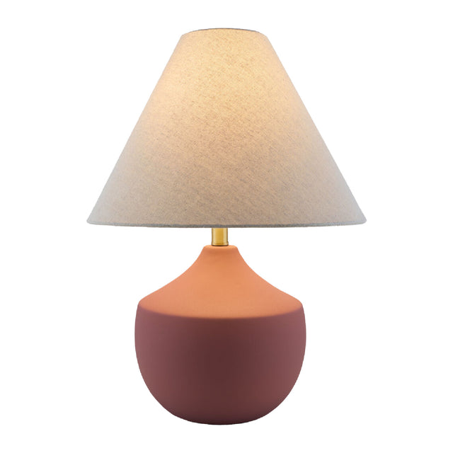 Modern European furniture - Ceramic Beige Linen Table Lamp - www.oroa.com