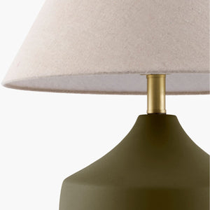   Modern European furniture - Ceramic Beige Linen Table Lamp - www.oroa.com | Oroa.com