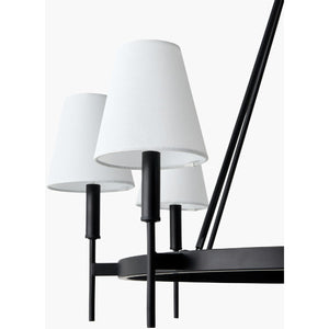   Modern European furniture - Black Metal Ring 8-Light Chandelier - www.oroa.com | Oroa.com