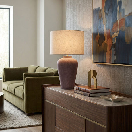   Modern European furniture - Painted Cement Linen Table Lamp - www.oroa.com | Oroa.com