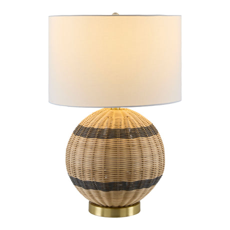   Modern European furniture - Round Rattan Base Table Lamp - www.oroa.com | Oroa.com