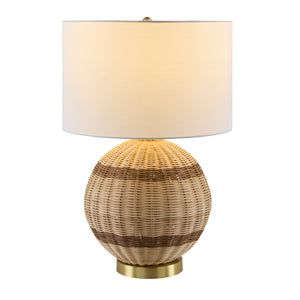  Modern European furniture - Round Rattan Base Table Lamp - www.oroa.com | Oroa.com