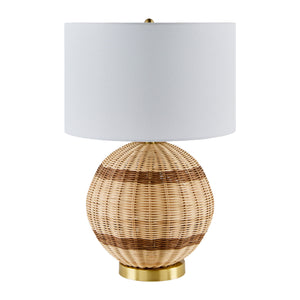   Modern European furniture - Round Rattan Base Table Lamp - www.oroa.com | Oroa.com