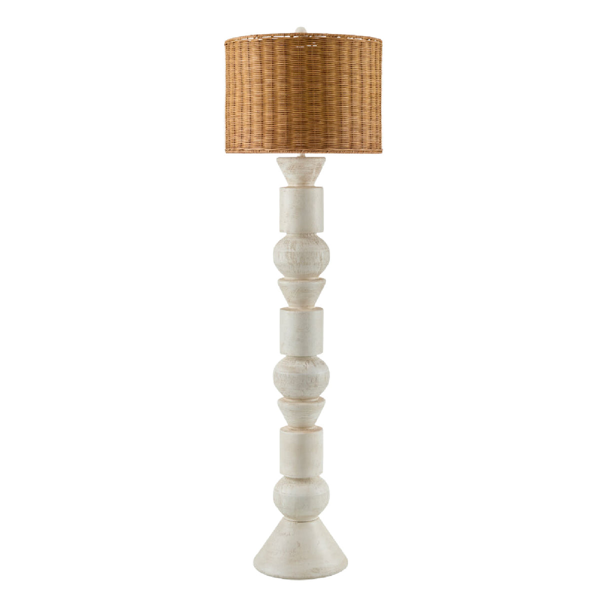   Modern European furniture - White Stacked Base Floor Lamp - www.oroa.com | Oroa.com