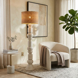   Modern European furniture - White Stacked Base Floor Lamp - www.oroa.com | Oroa.com