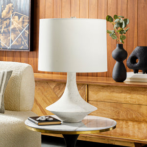   Modern European furniture - White Drum Shade Table Lamp - www.oroa.com | Oroa.com