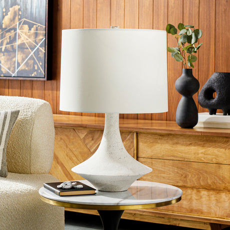   Modern European furniture - White Drum Shade Table Lamp - www.oroa.com | Oroa.com