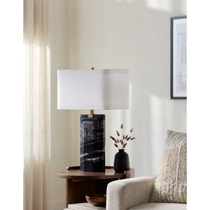   Modern European furniture - Black Marble Accent Table Lamp - www.oroa.com | Oroa.com