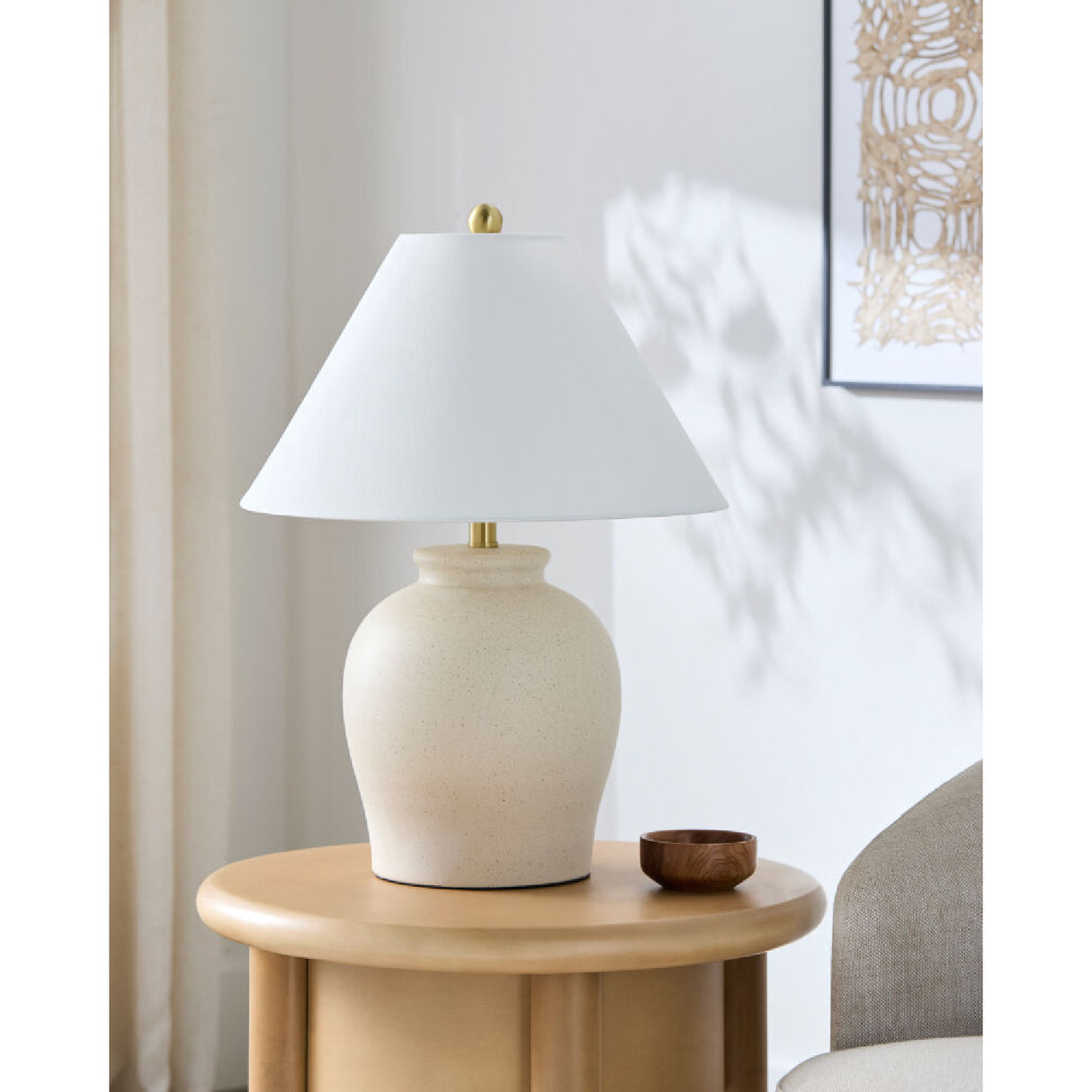   Modern European furniture - Painted Beige Ceramic Table Lamp - www.oroa.com | Oroa.com