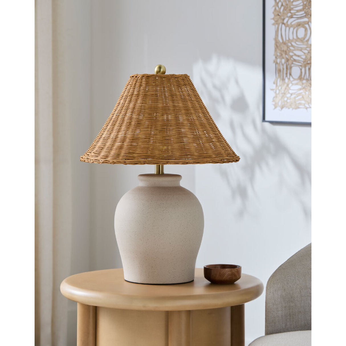   Modern European furniture - Painted Beige Ceramic Table Lamp - www.oroa.com | Oroa.com