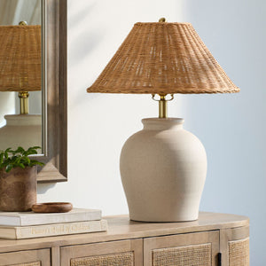   Modern European furniture - Painted Beige Ceramic Table Lamp - www.oroa.com | Oroa.com