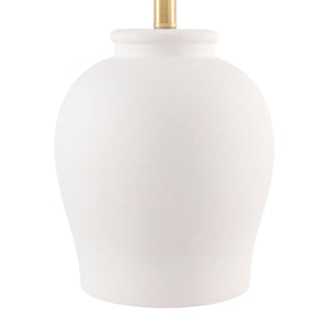   Modern European furniture - Ceramic White Linen Table Lamp - www.oroa.com | Oroa.com
