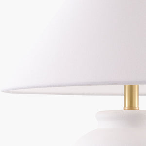   Modern European furniture - Ceramic White Linen Table Lamp - www.oroa.com | Oroa.com