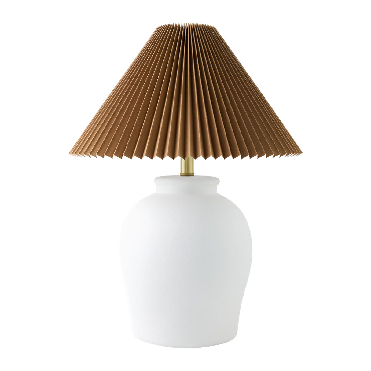   Modern European furniture - Brown Pleated Linen Table Lamp - www.oroa.com | Oroa.com