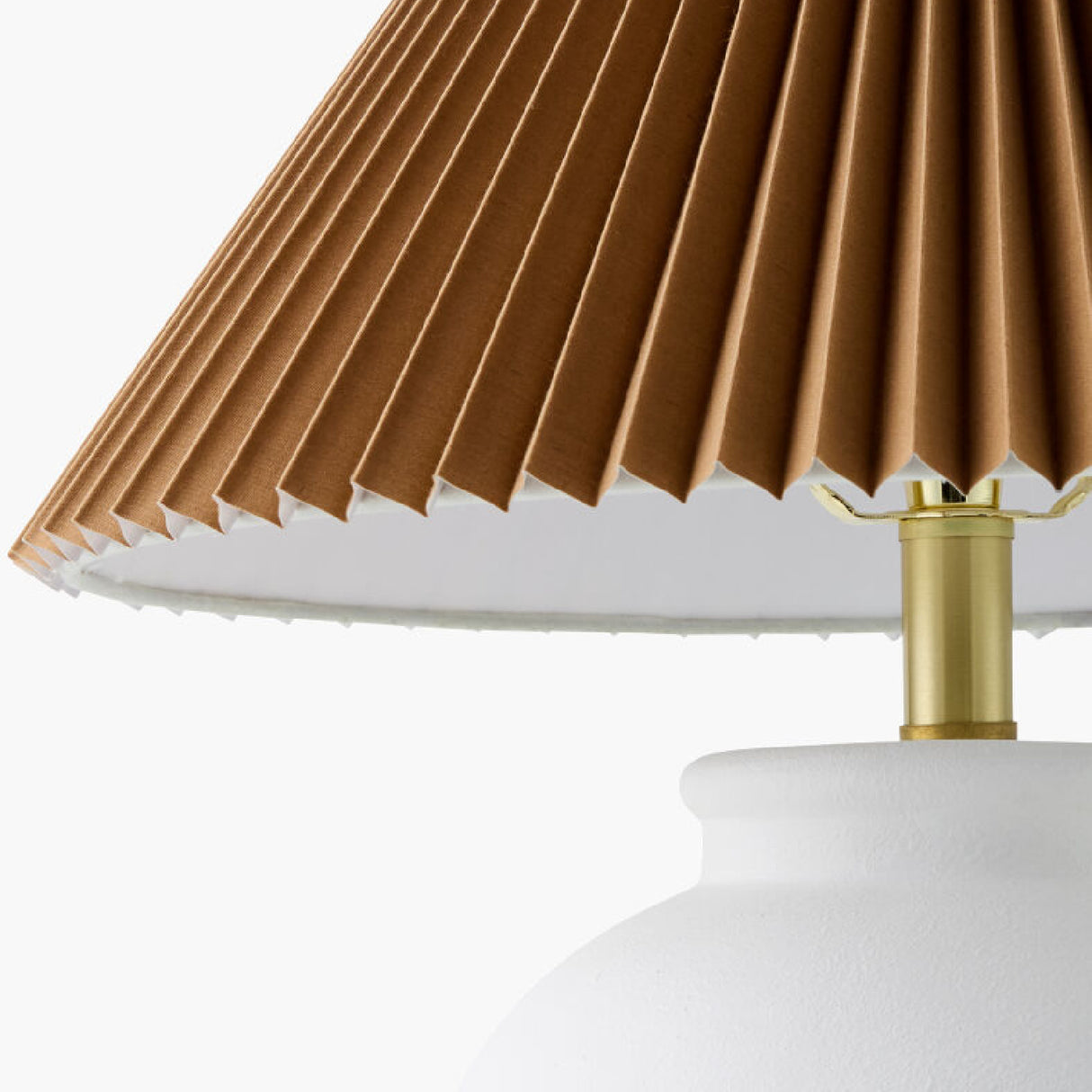   Modern European furniture - Brown Pleated Linen Table Lamp - www.oroa.com | Oroa.com