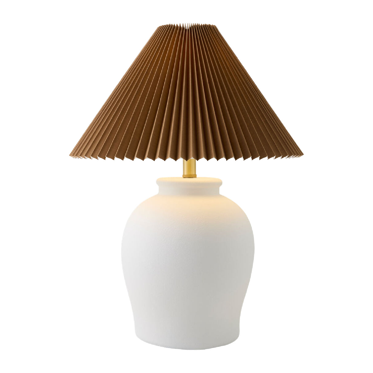   Modern European furniture - Brown Pleated Linen Table Lamp - www.oroa.com | Oroa.com
