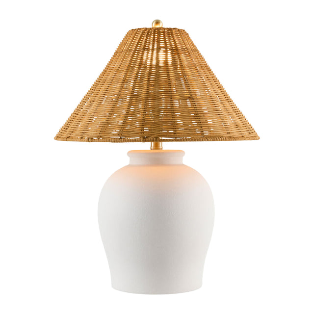 Modern European furniture - Rattan Empire Shade Table Lamp - www.oroa.com