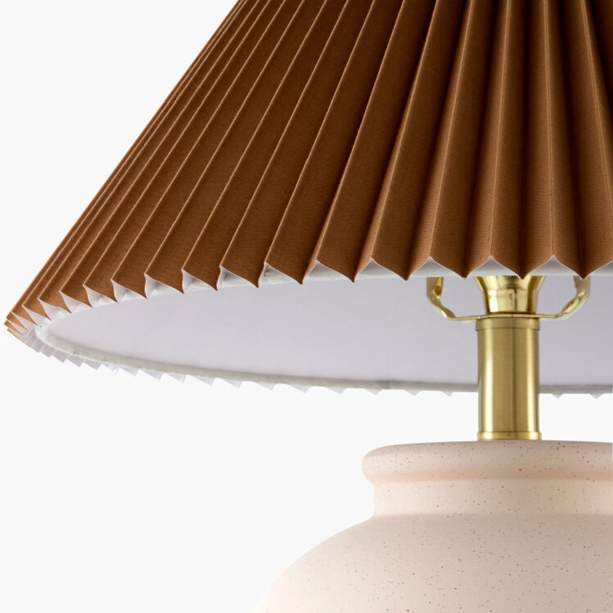   Modern European furniture - Brown Pleated Linen Table Lamp - www.oroa.com | Oroa.com