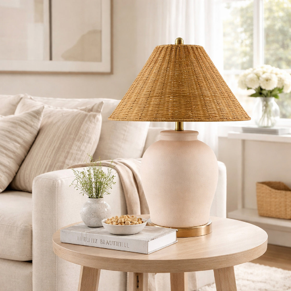   Modern European furniture - Rattan Empire Shade Table Lamp - www.oroa.com | Oroa.com