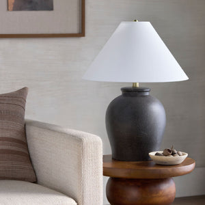   Modern European furniture - Ceramic White Linen Table Lamp - www.oroa.com | Oroa.com