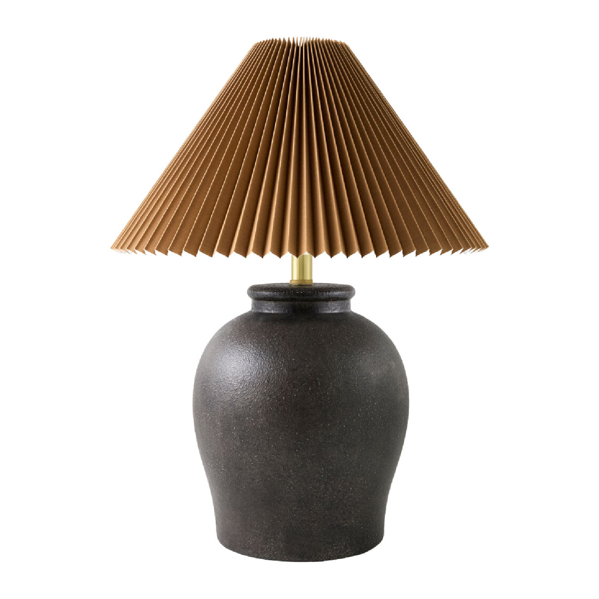   Modern European furniture - Brown Pleated Linen Table Lamp - www.oroa.com | Oroa.com
