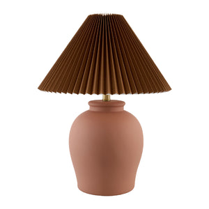   Modern European furniture - Brown Pleated Linen Table Lamp - www.oroa.com | Oroa.com