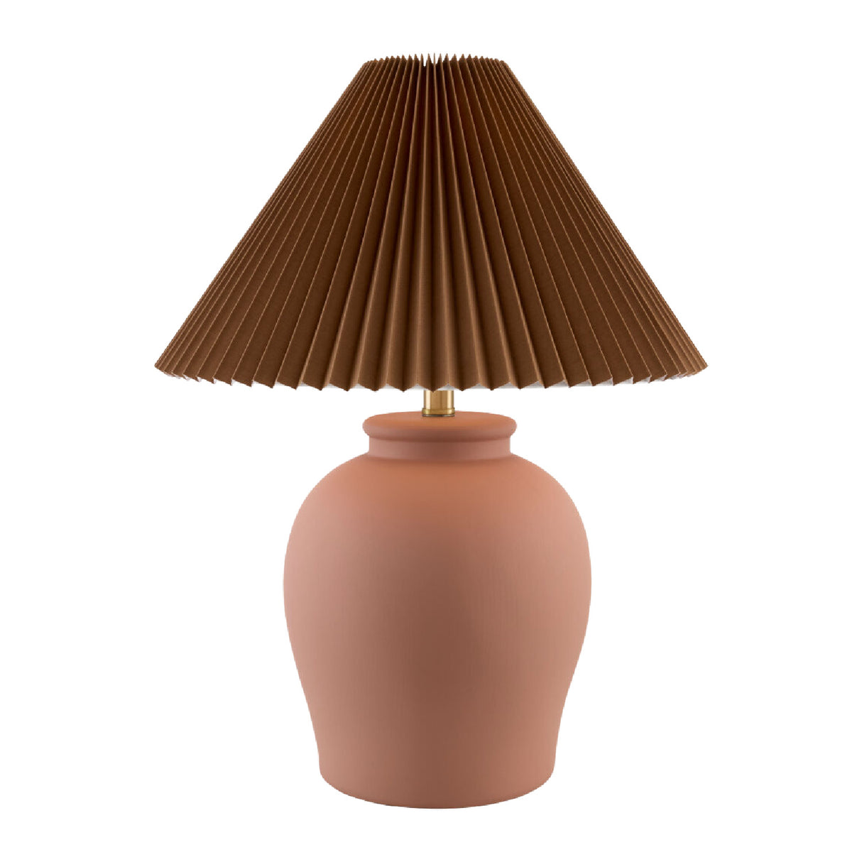   Modern European furniture - Brown Pleated Linen Table Lamp - www.oroa.com | Oroa.com