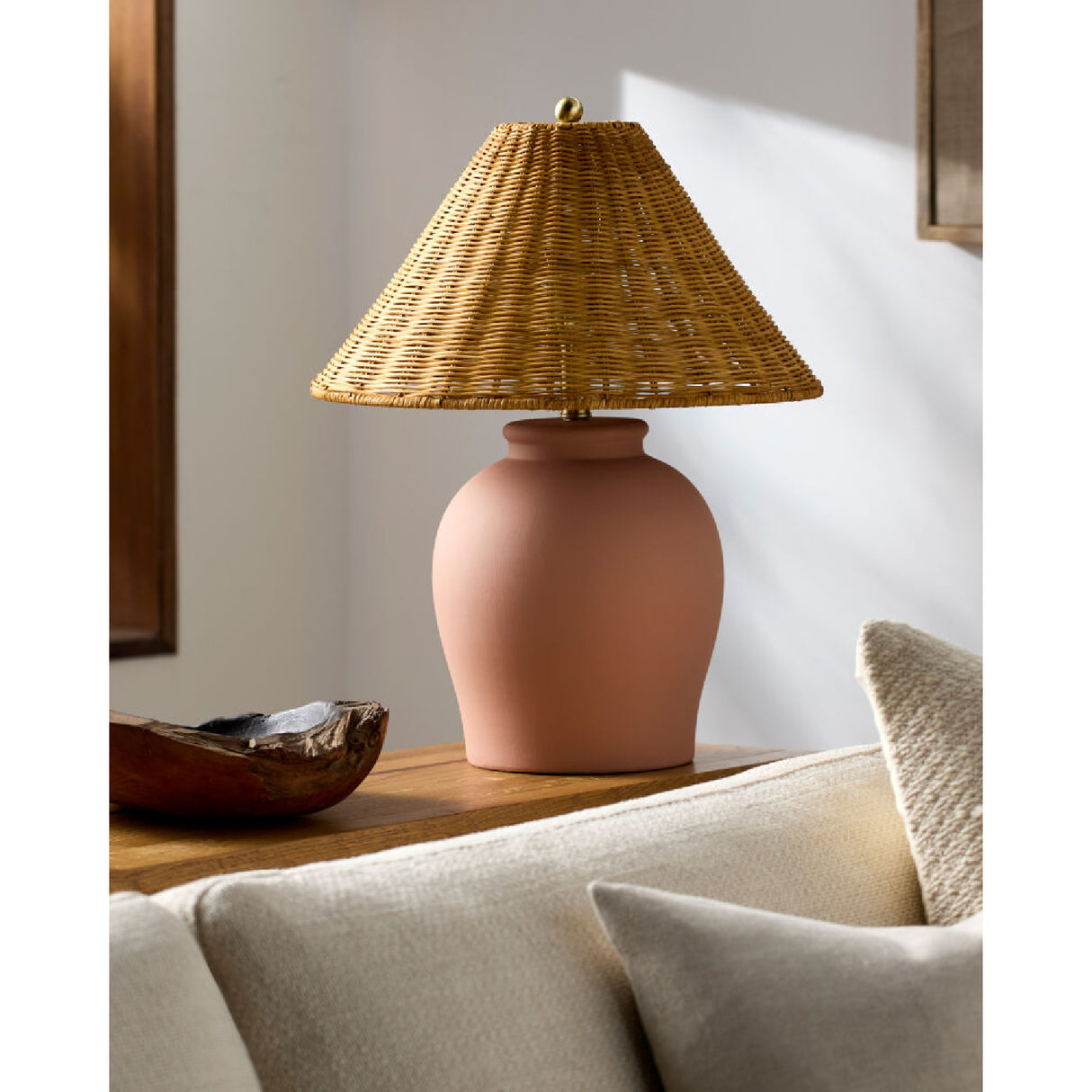   Modern European furniture - Rattan Empire Shade Table Lamp - www.oroa.com | Oroa.com